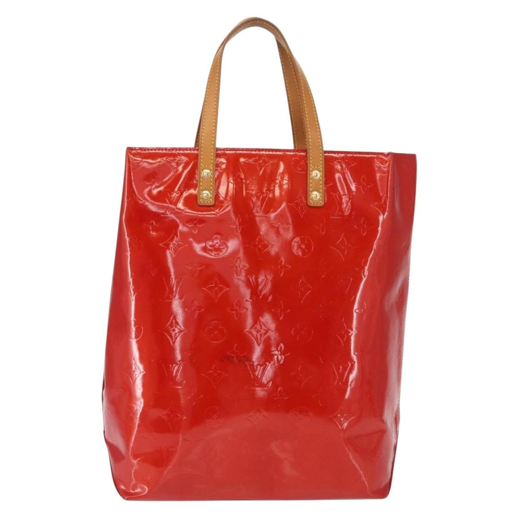 Louis Vuitton Reade Handbag Monogram Vernis Red Patent_Leather Handbag (Authentic  )