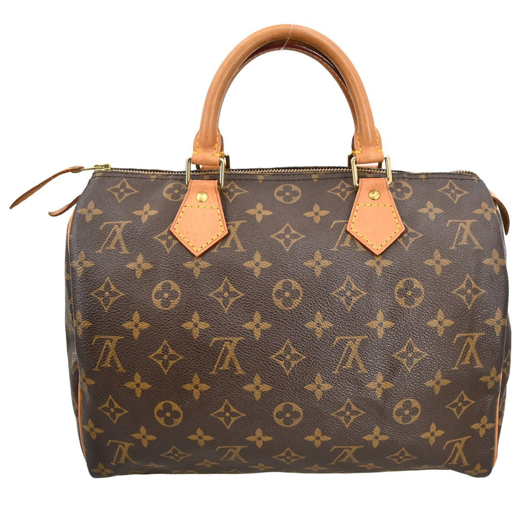 Louis Vuitton Speedy Handbag Monogram Canvas Brown Canvas Handbag ( )