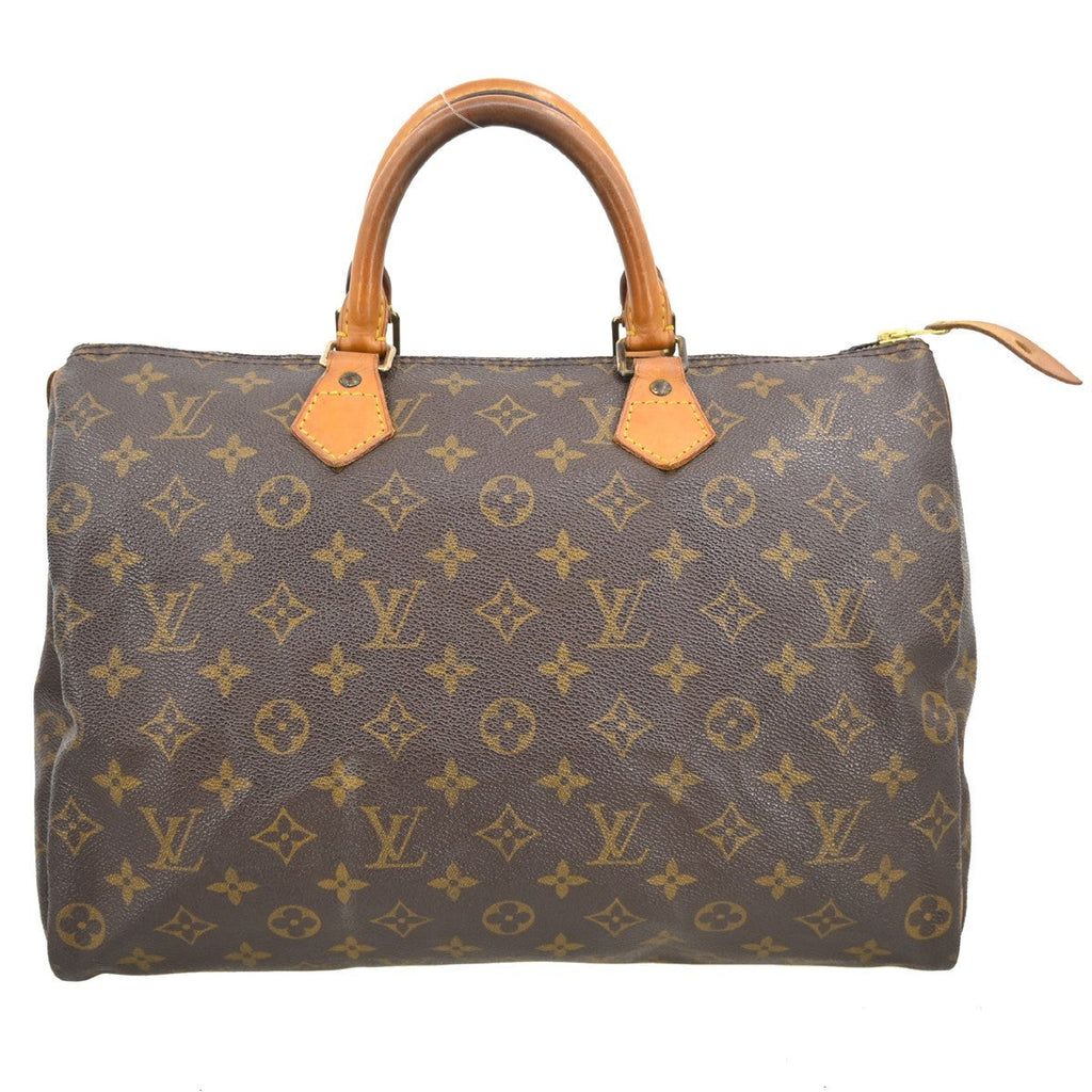 Louis Vuitton Speedy Handbag Monogram Canvas Brown Canvas Handbag ( )
