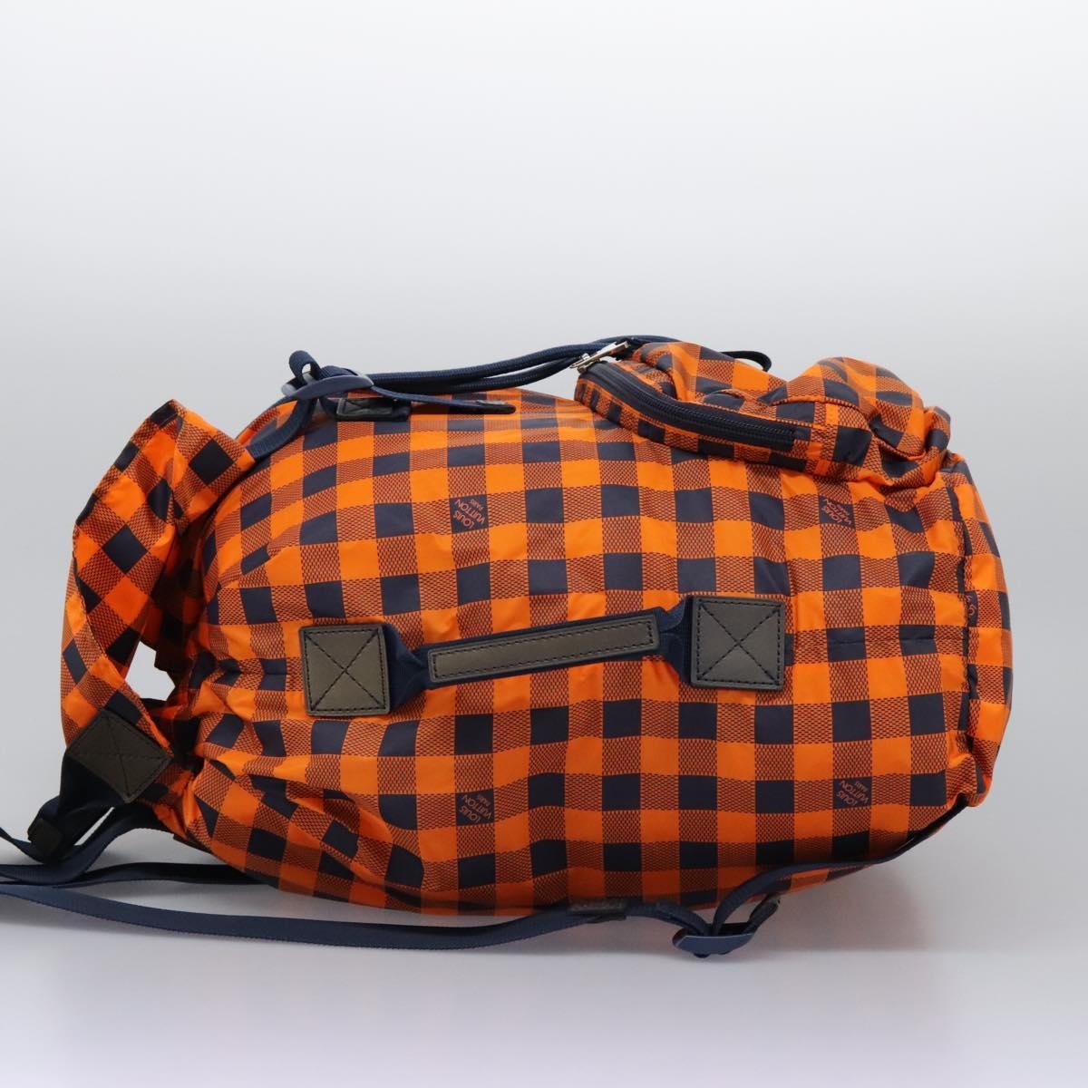 Louis Vuitton Aventure Backpack Damier Nylon Orange Nylon Backpack Bag (Authentic  )