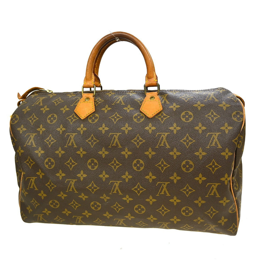 Louis Vuitton Speedy Handbag Monogram Canvas Brown Canvas Handbag ( )