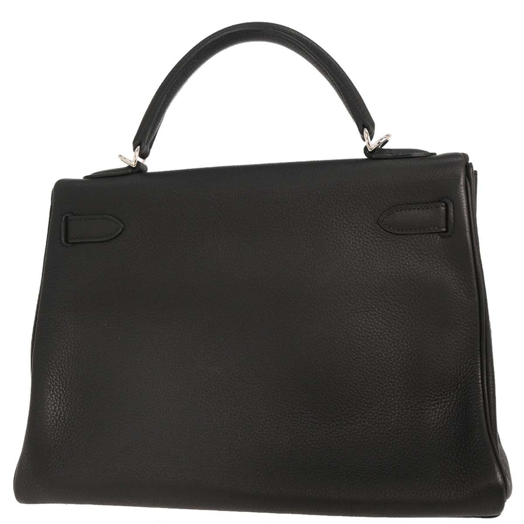 Hermes Kelly Handbag Black Togo With Gold Hardware Black Togo_Leather Handbag (Authentic  )