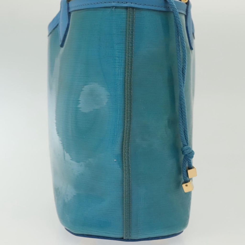Louis Vuitton Plage Lagoon Bay Handbag Vinyl Epi Leather Blue Leather Bag (Authentic  )