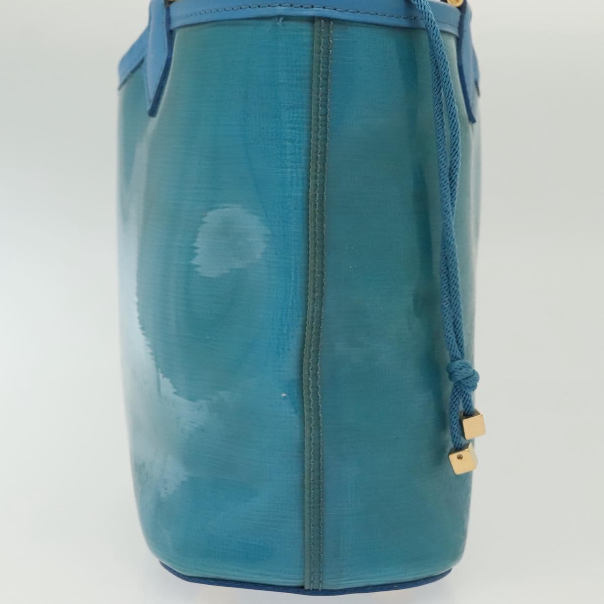 Louis Vuitton Plage Lagoon Bay Handbag Vinyl Epi Leather Blue Leather Bag (Authentic  )