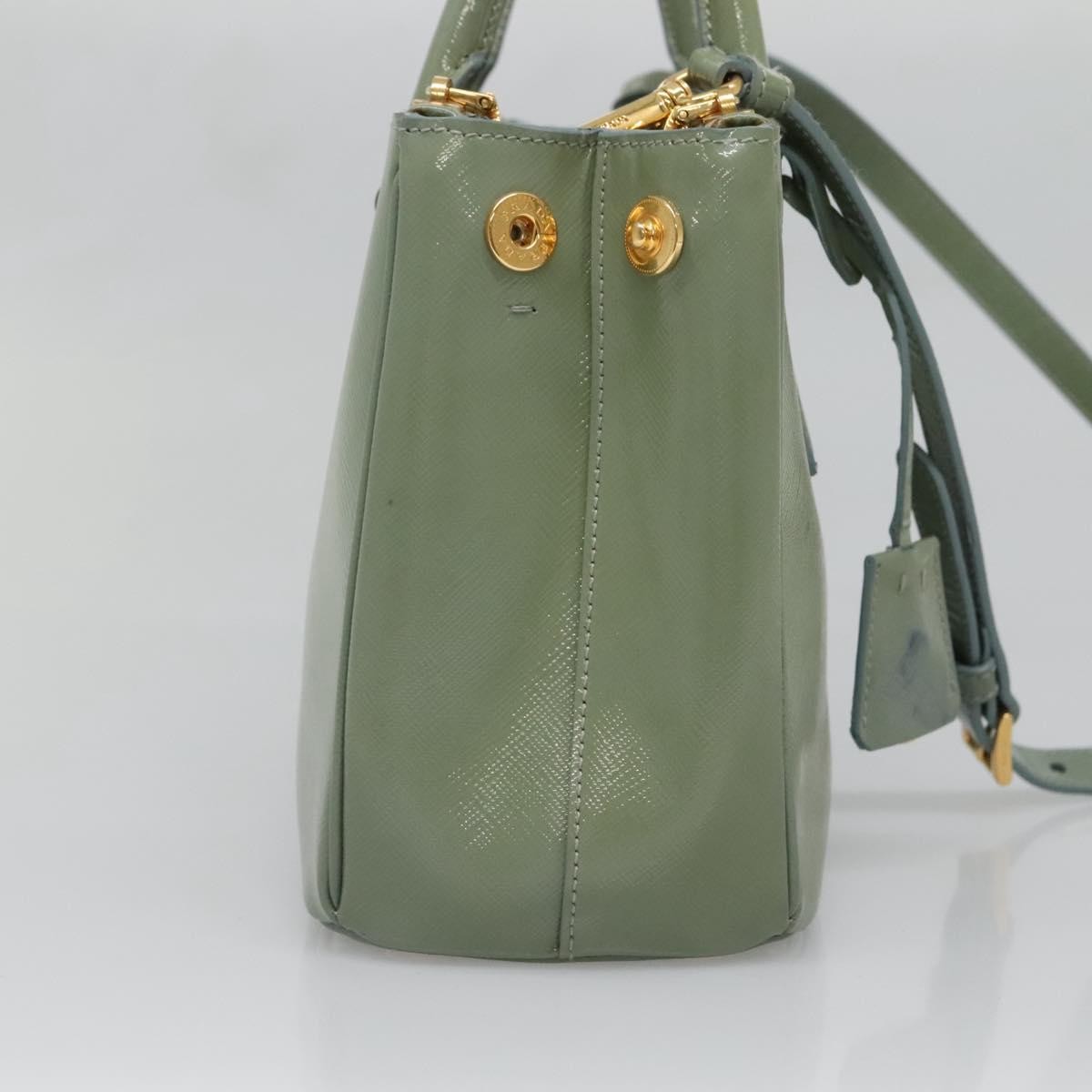 Prada Double Zip Lux Tote Saffiano Leather Gold Leather Handbag (Authentic  )