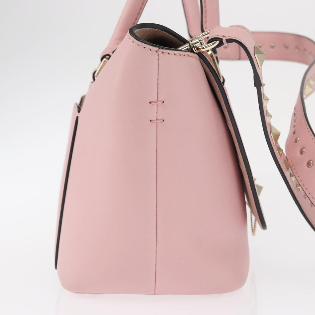 Valentino Garavani Demilune Flap Satchel Leather Pink Leather Handbag (Authentic  )