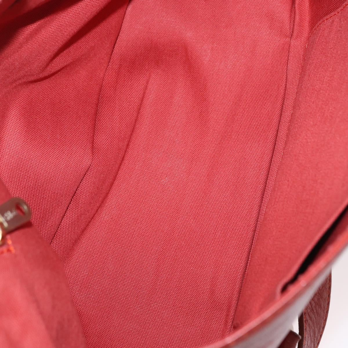 Chloe Vintage Handbag Leather Red Leather Handbag (Authentic  )