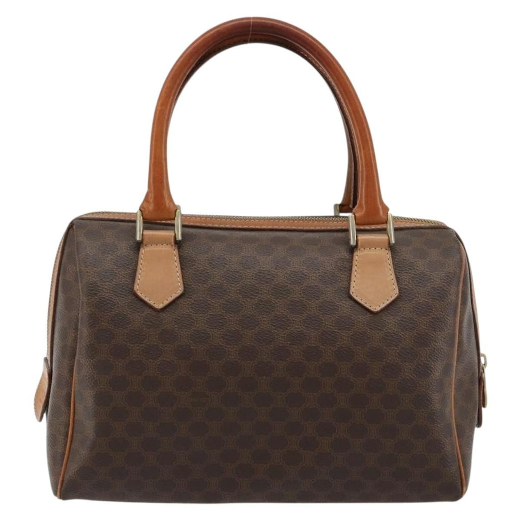 Celine Vintage Triomphe Handbag Canvas Brown Canvas Handbag ( )
