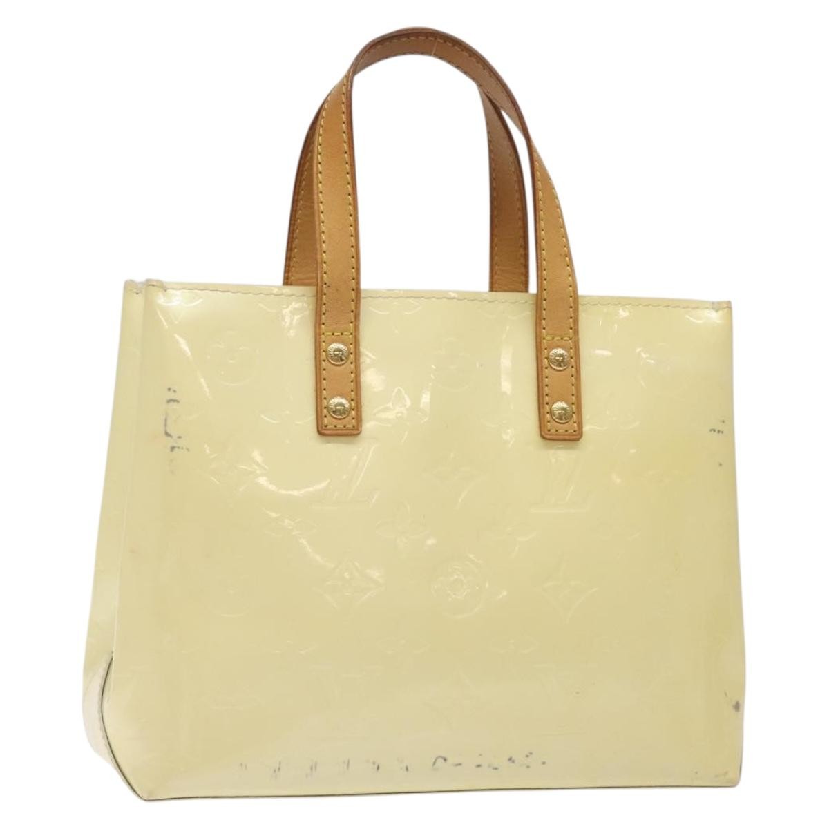 Louis Vuitton Reade Handbag Monogram Vernis Beige Patent_Leather Bag (Authentic  )