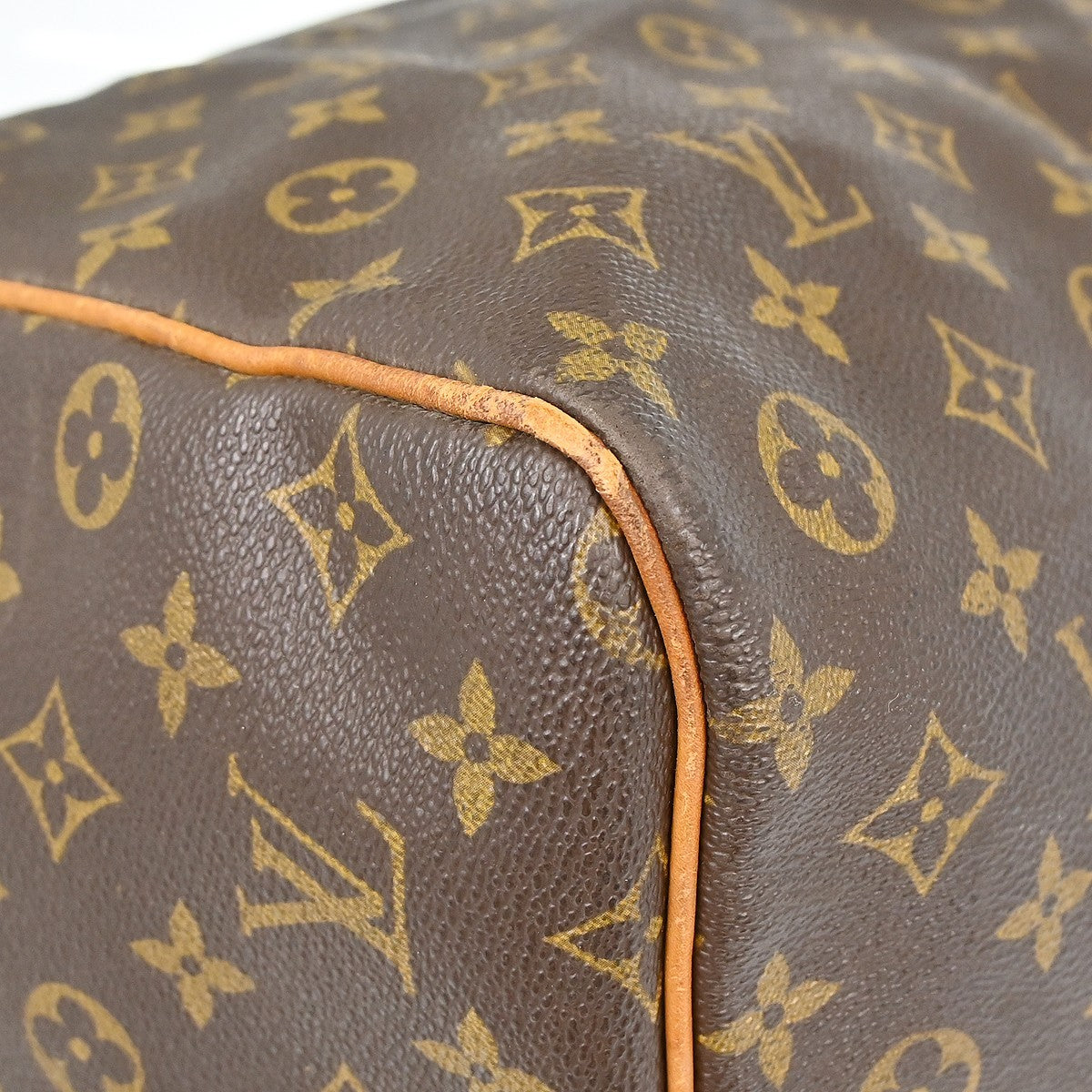 Louis Vuitton Keepall Bag Monogram Canvas Brown Canvas Handbag ( )