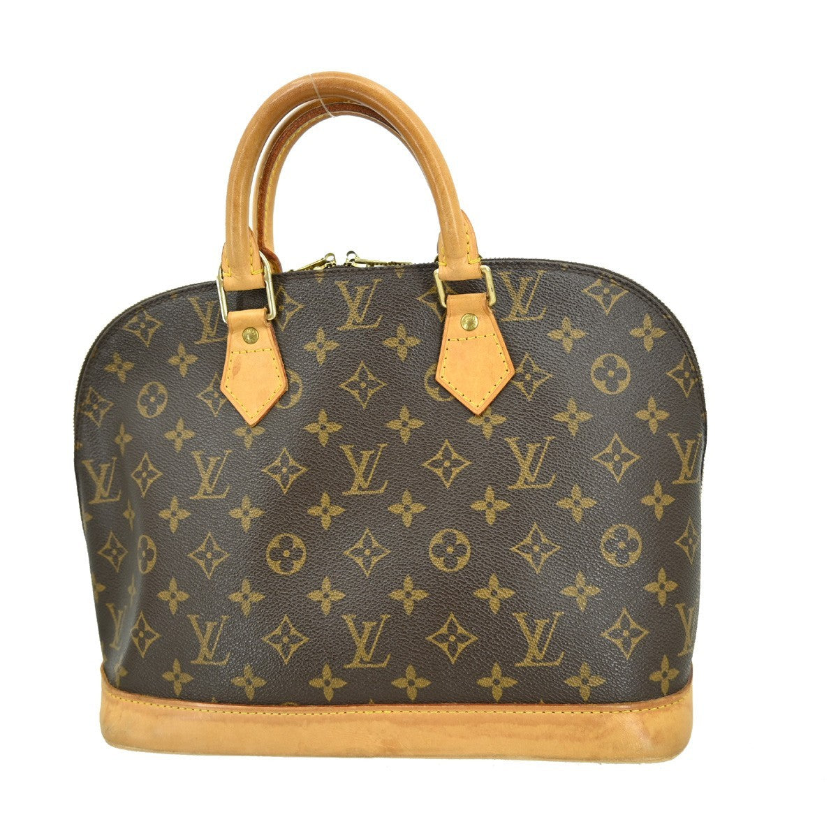 Louis Vuitton Alma Handbag Monogram Canvas Brown Canvas Handbag ( )