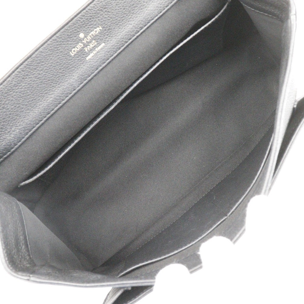 Louis Vuitton Lockme Handbag Leather Black Leather Handbag (Authentic  )