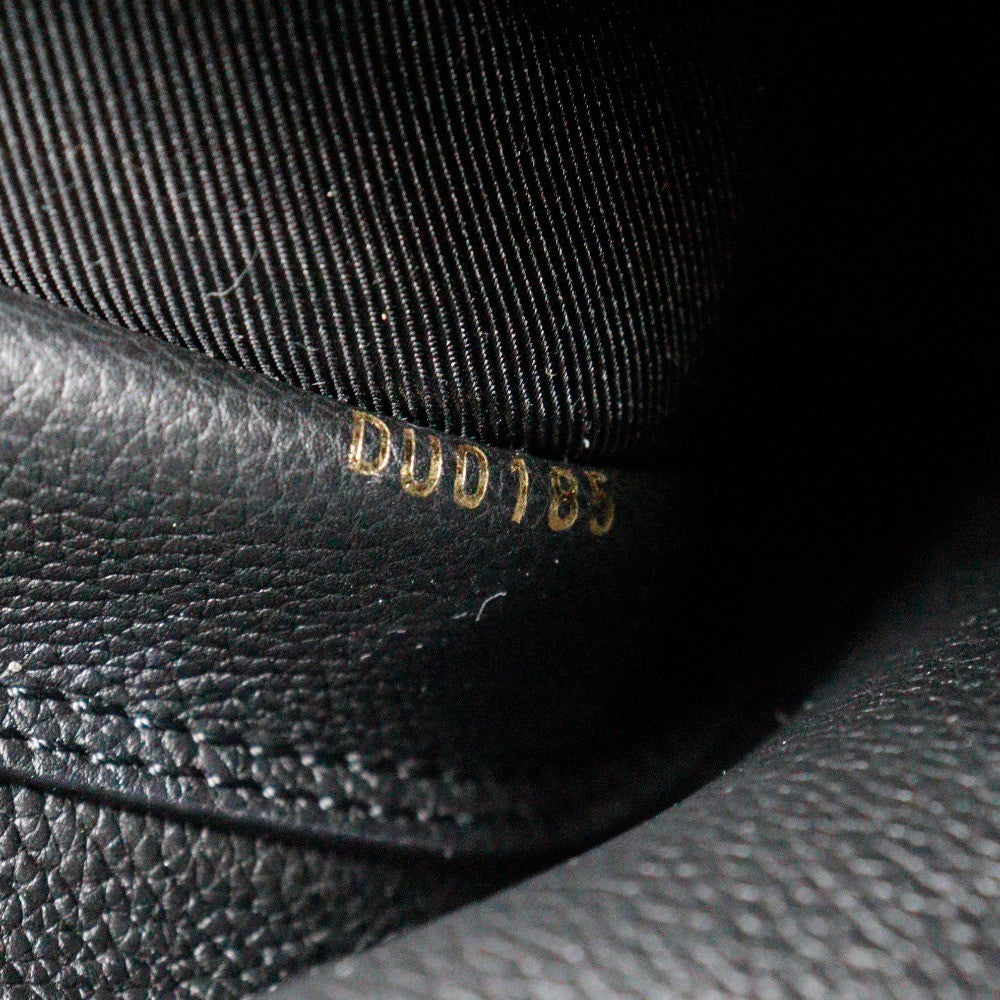 Louis Vuitton Lockme Handbag Leather Black Leather Handbag (Authentic  )