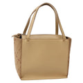 Burberry Vintage Handbag Leather Beige Leather Handbag (Authentic  )