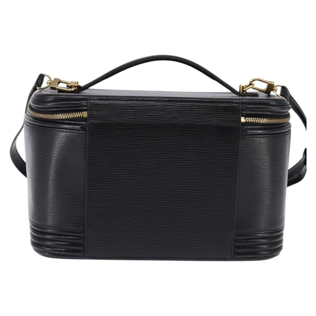 Louis Vuitton Nice Vanity Case Epi Leather Black Leather Bag (Authentic  )