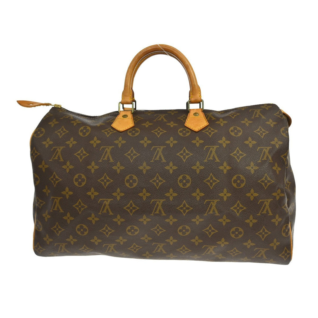 Louis Vuitton Speedy Handbag Monogram Canvas Brown Canvas Handbag ( )