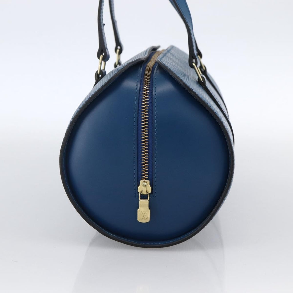 Louis Vuitton Soufflot Handbag Epi Leather Blue Leather Handbag (Authentic  )