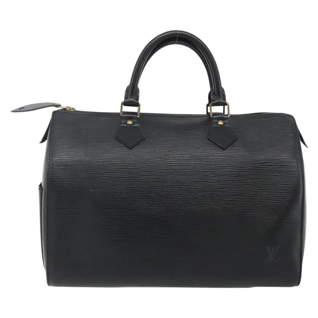 Louis Vuitton Speedy Handbag Epi Leather Black Leather Handbag ( )