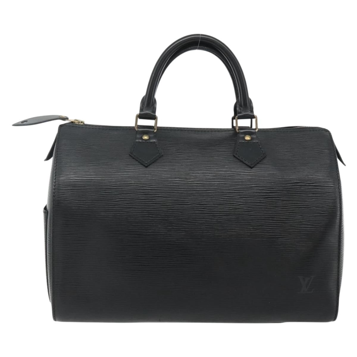 Louis Vuitton Speedy Handbag Epi Leather Black Leather Handbag ( )