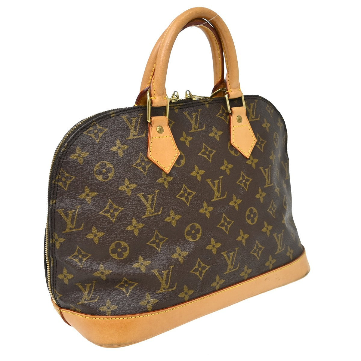 Louis Vuitton Alma Handbag Monogram Canvas Brown Canvas Handbag ( )