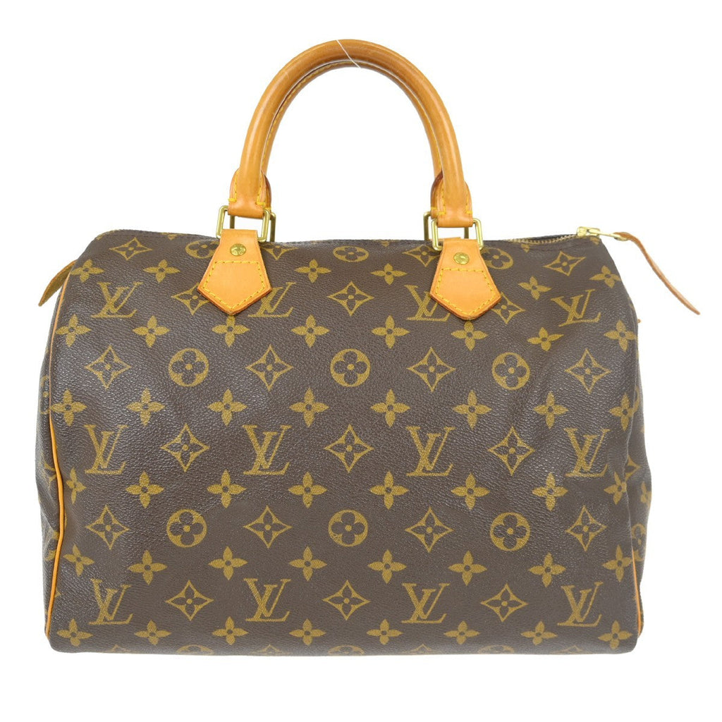 Louis Vuitton Speedy Handbag Monogram Canvas Brown Canvas Handbag ( )