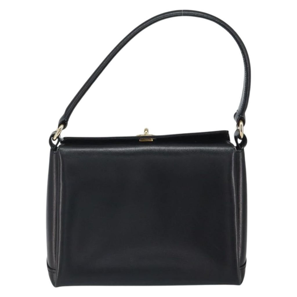 Gucci Vintage Handbag Leather Black Leather Handbag (Authentic  )
