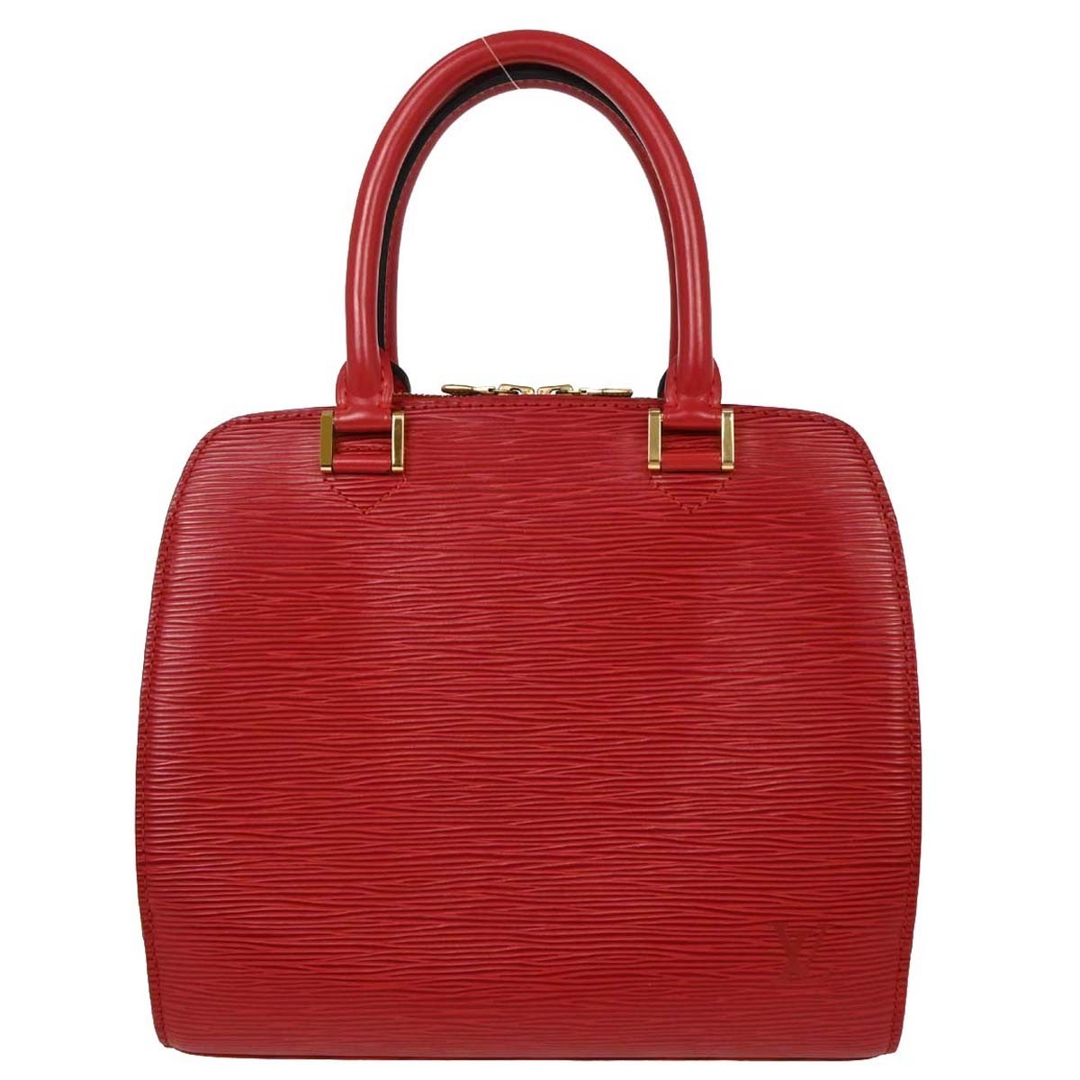 Louis Vuitton Pont Neuf Handbag Epi Leather Red Leather Handbag (Authentic  )