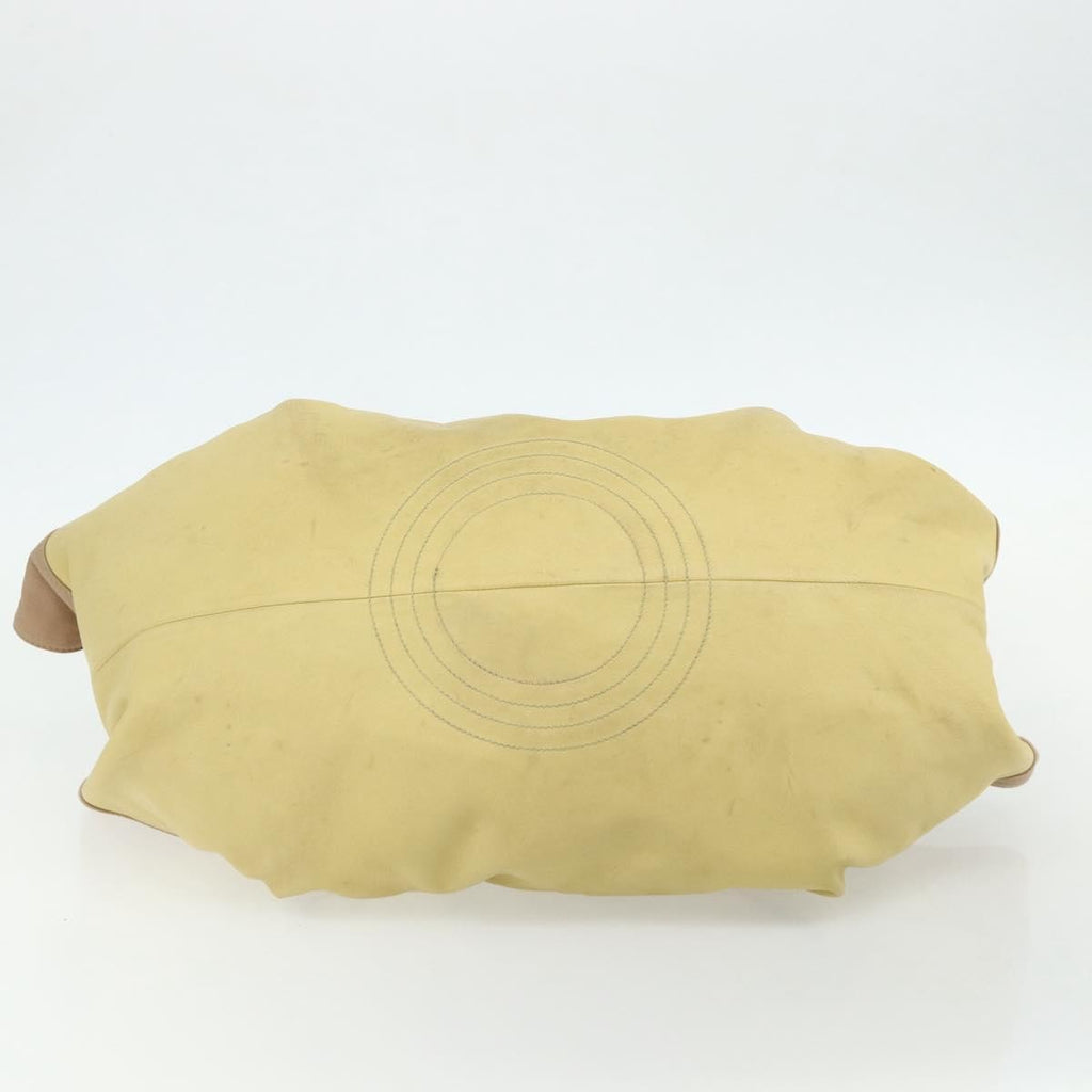 Loewe Anagram Logo Nappa Aire Hand Bag Leather Yellow Leather Handbag ( )