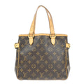 Louis Vuitton Batignolles Handbag Monogram Canvas Brown Leather Handbag (Authentic  )
