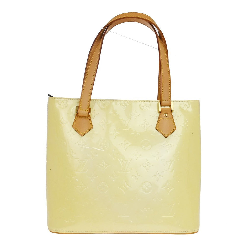Louis Vuitton Houston Handbag Monogram Vernis Yellow Patent_Leather Handbag ( )