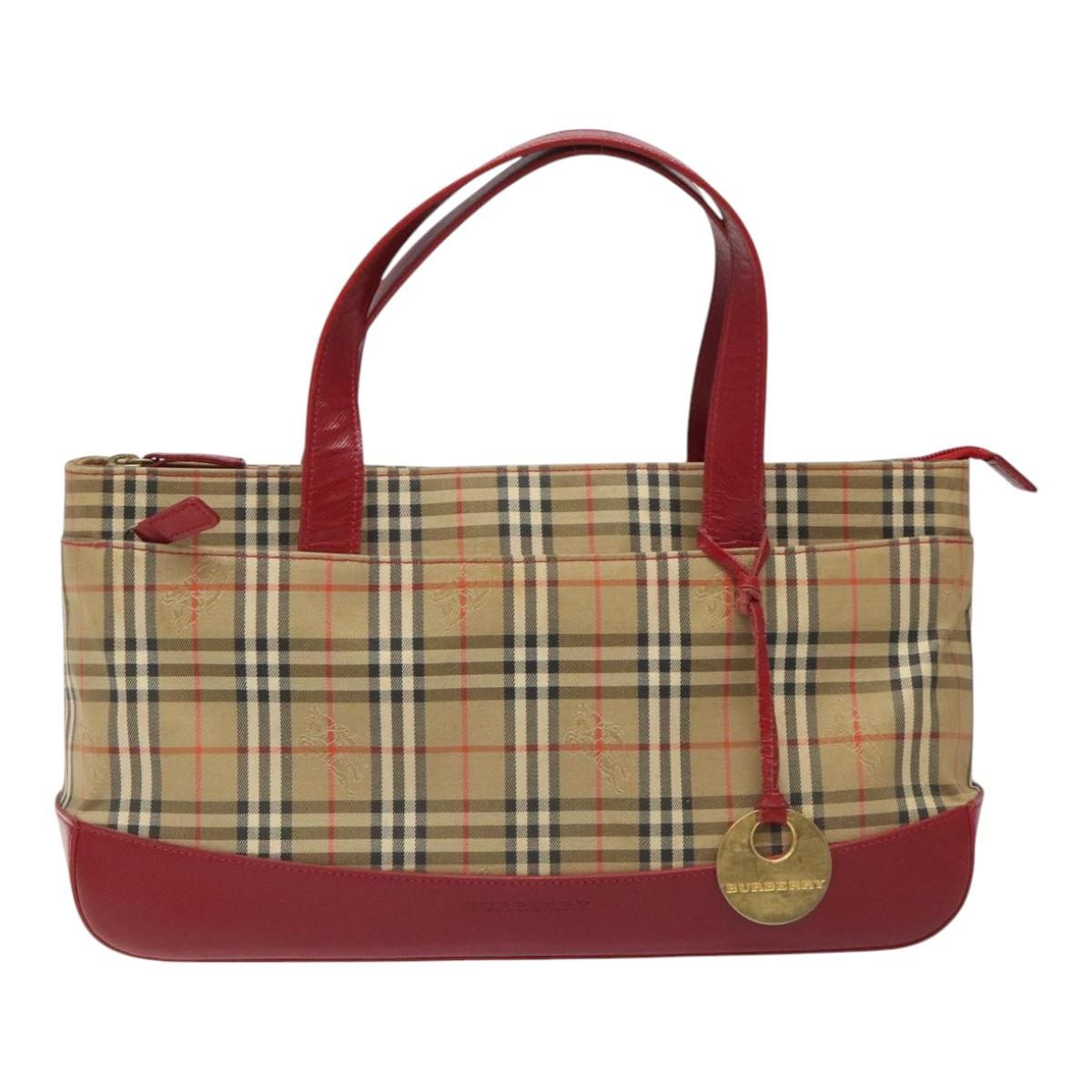 Burberry Nova Check Handbag Nova Check Canvas And Leather Beige Canvas Handbag (Authentic  )