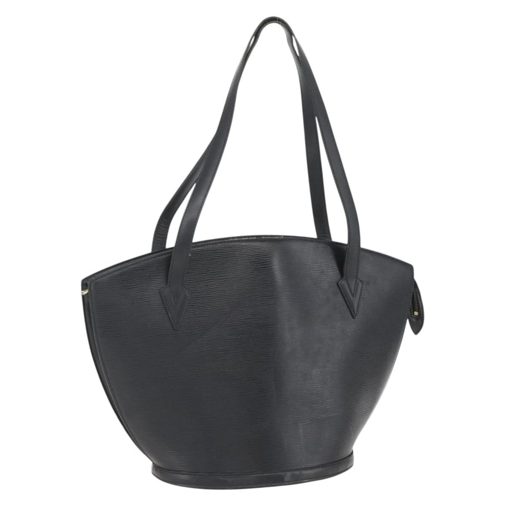 Louis Vuitton Saint Jacques Handbag Epi Leather Black Leather Handbag (Authentic  )