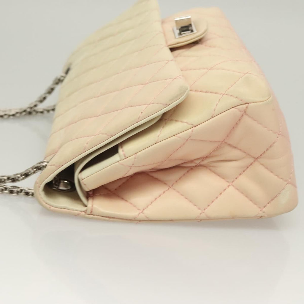 Chanel Reissue 2.55 Flap Bag Quilted Calfskin Pink Lamb_Skin Bag (Authentic  )