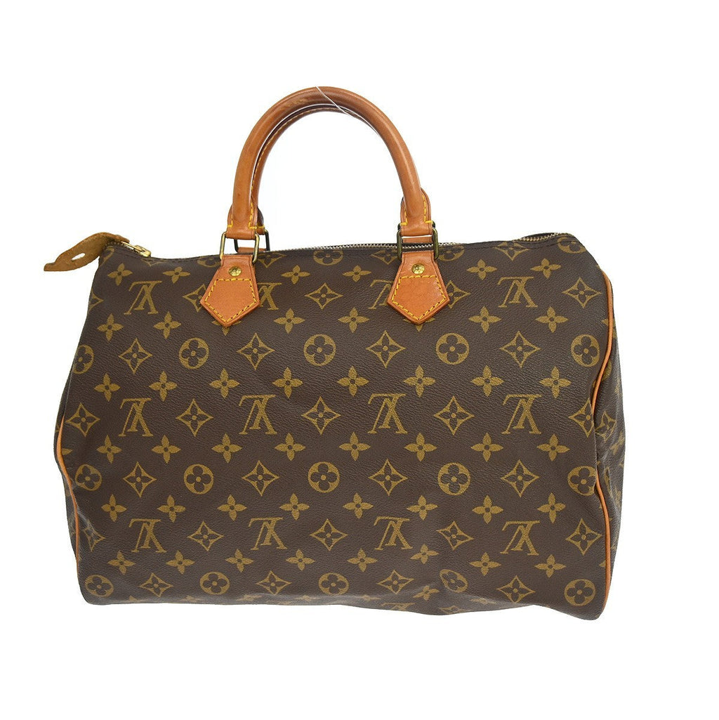 Louis Vuitton Speedy Handbag Monogram Canvas Brown Canvas Handbag ( )