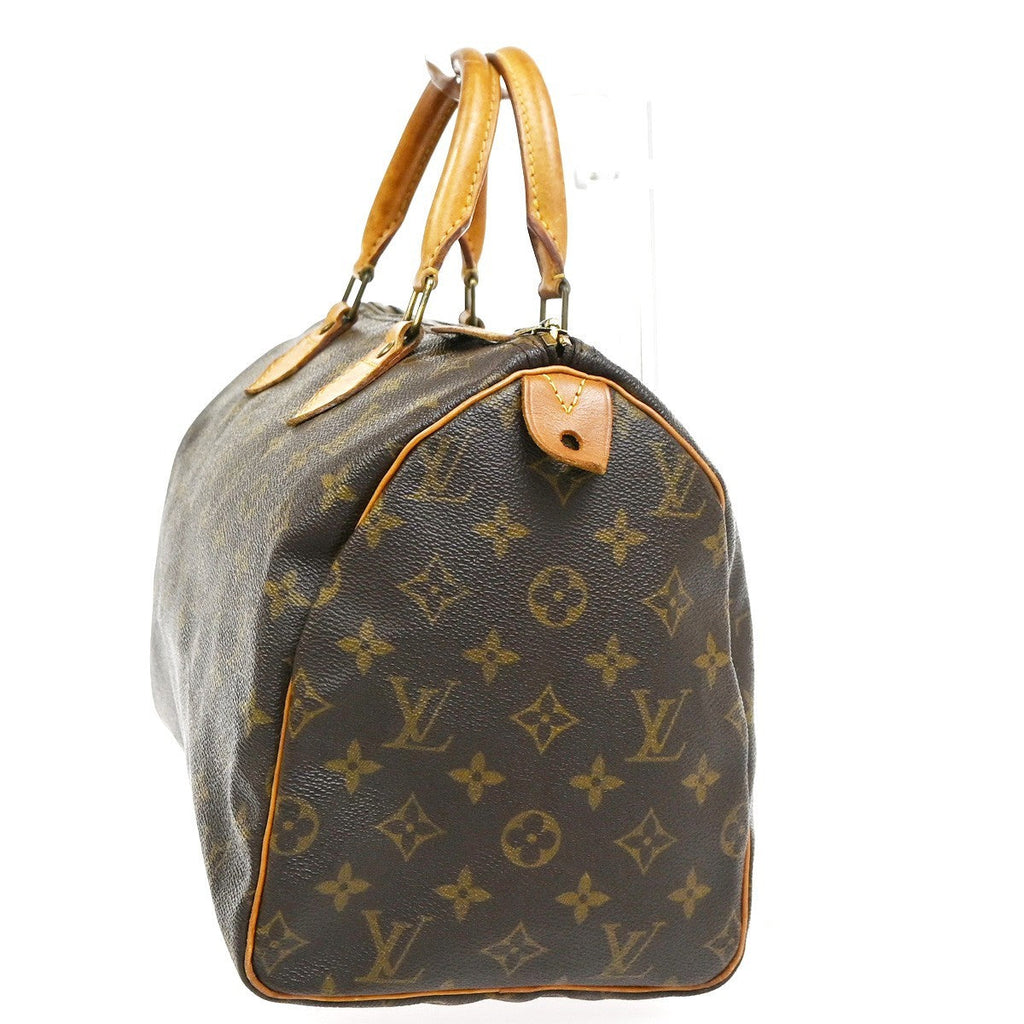 Louis Vuitton Speedy Handbag Monogram Canvas Brown Canvas Handbag ( )