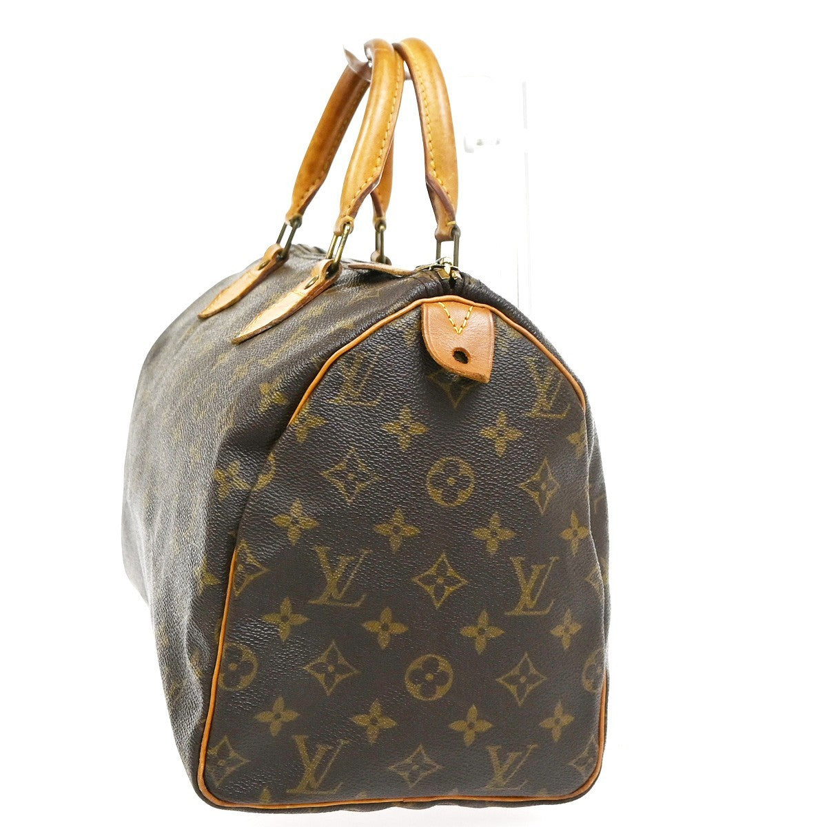 Louis Vuitton Speedy Handbag Monogram Canvas Brown Canvas Handbag ( )