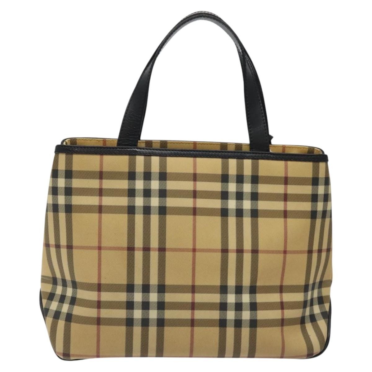 Burberry Nova Check Handbag Nova Check Canvas And Leather Beige Canvas Handbag (Authentic  )
