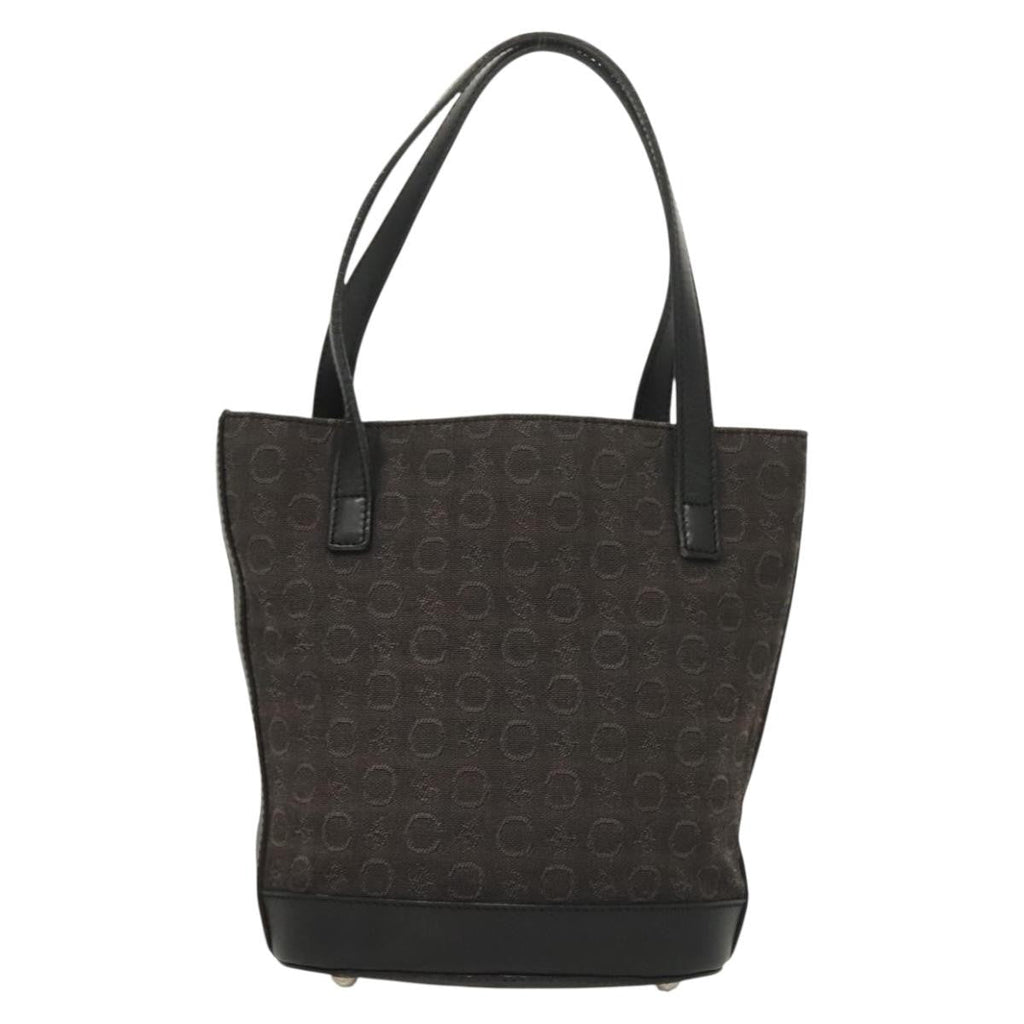 Celine C Macadam Handbag Canvas Black Canvas Handbag (Authentic  )