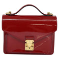 Louis Vuitton Monceau Handbag Vernis Red Patent_Leather Handbag (Authentic  )