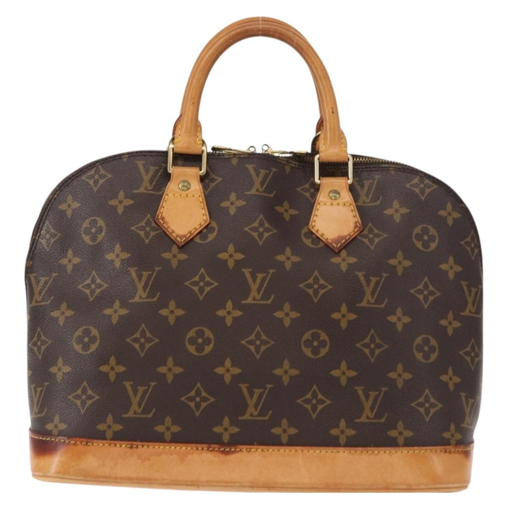 Louis Vuitton Alma Handbag Monogram Canvas Brown Canvas Handbag (Authentic  )
