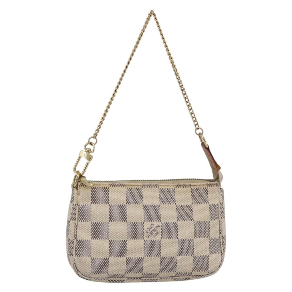 Louis Vuitton Pochette Accessoires Damier White Canvas Bag (Authentic  )