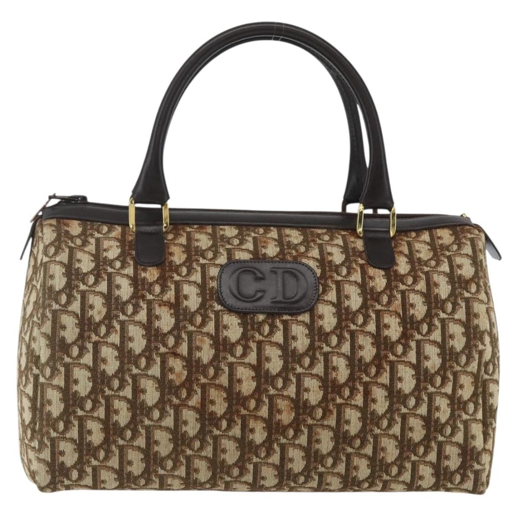 Christian Dior Trotter Shoulder Bag Canvas Beige Canvas Handbag ( )