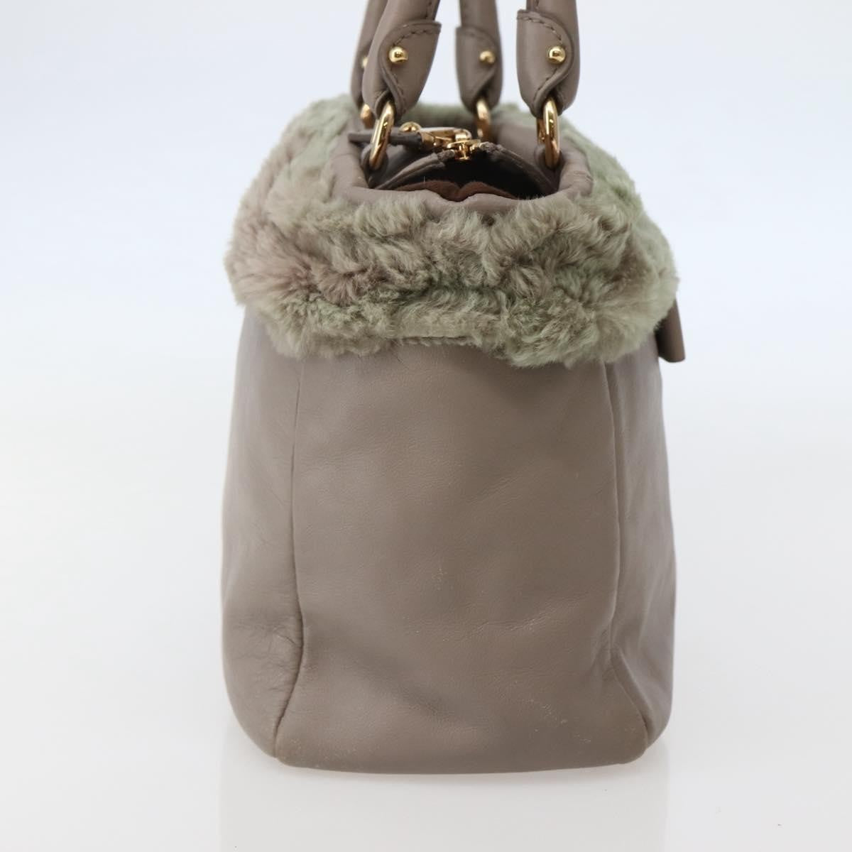 Salvatore Ferragamo Vala Leather Beige Leather Bag (Authentic  )