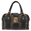 Gucci Aviatrix Satchel Suede Black Suede Handbag (Authentic  )
