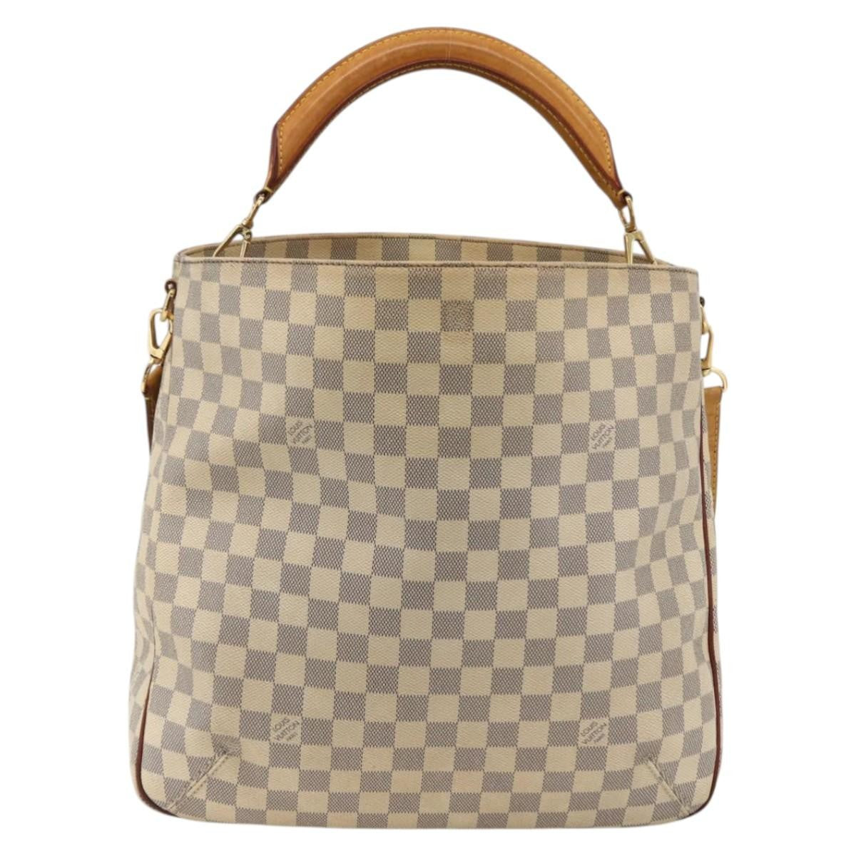 Louis Vuitton Soffi Handbag Damier Beige Canvas Handbag (Authentic  )