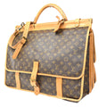 Louis Vuitton Sac Chasse Hunting Bag Monogram Canvas Brown Canvas Briefcase Bag (Authentic  )