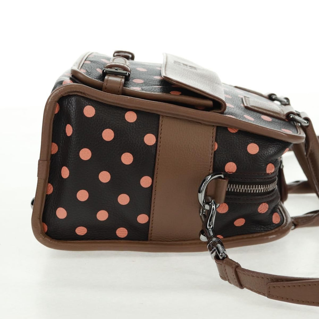 Loewe Cruz Bag Printed Leather Brown Leather Handbag (Authentic  )