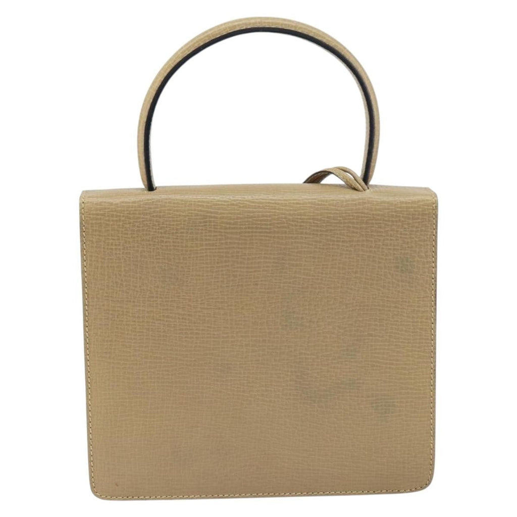 Loewe Barcelona Shoulder Bag Leather Beige Leather Handbag (Authentic  )
