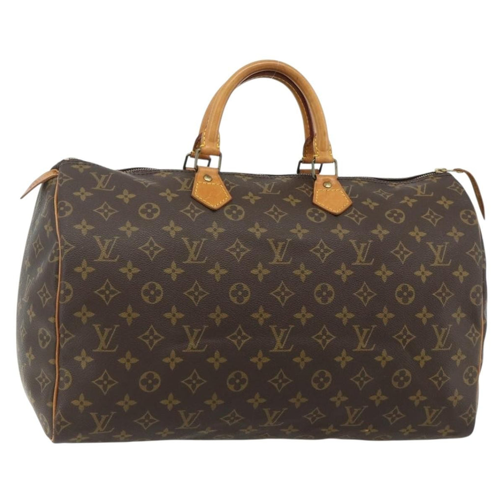 Louis Vuitton Speedy Handbag Monogram Canvas Brown Canvas Handbag ( )
