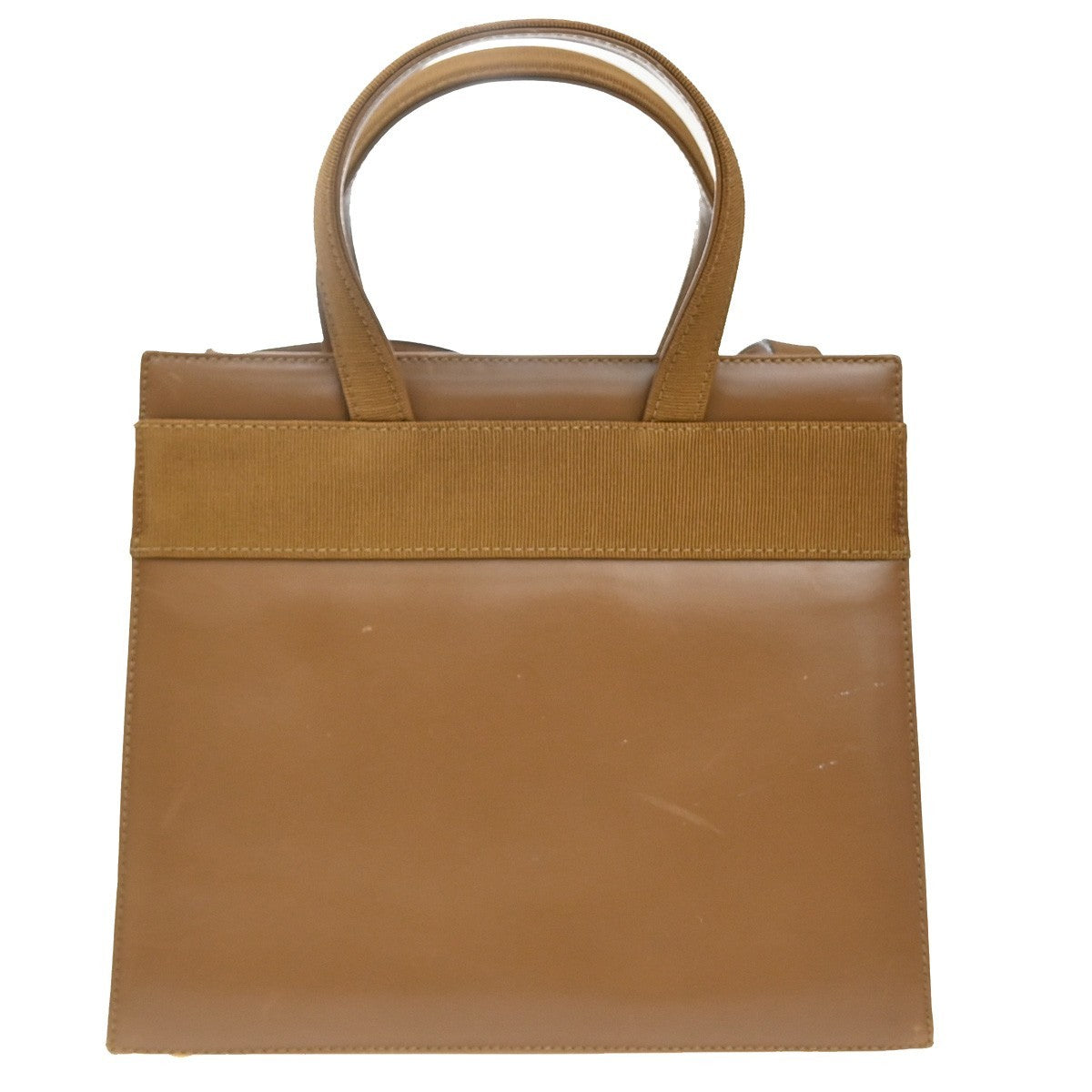 Salvatore Ferragamo Convertible Vara Bow Tote Leather Brown Leather Handbag (Authentic  )